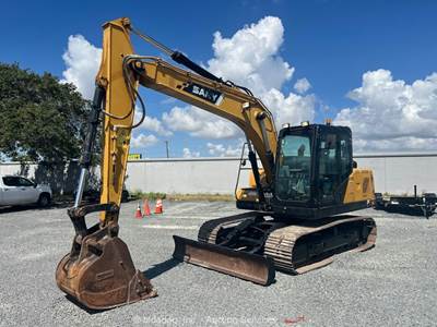 2018 Sany SY135C Excavator Steel Trackhoe Bucket Aux Hyd Cab A/C bidadoo