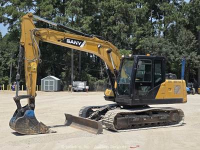 2017 Sany SY135C Excavator Trackhoe Crawler Aux Hyd Bucket Blade Cab bidadoo