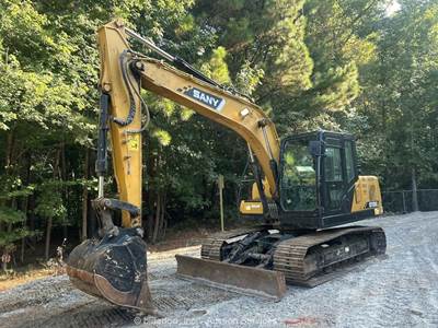 2018 Sany SY135C Excavator Trackhoe Crawler Aux Hyd Bucket Blade Cab bidadoo