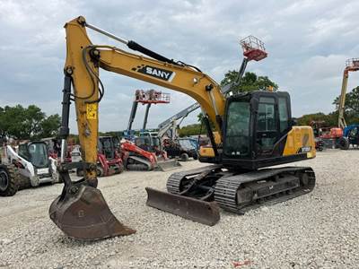 2018 Sany SY135C Excavator Trackhoe Crawler Aux Hyd Bucket Cab A/C bidadoo
