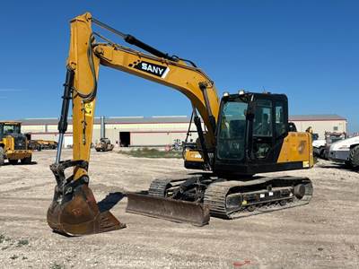 2018 Sany SY135C Excavator Backhoe Crawler Cab Aux Hyd Bucket Blade bidadoo