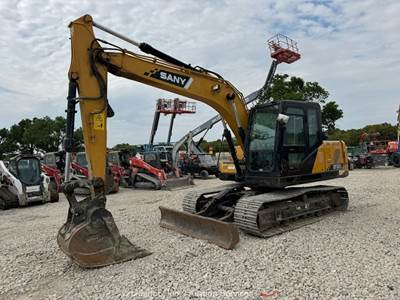 2018 Sany SY135C Hydraulic Excavator Trackhoe A/C Cab Aux Hyd Bucket bidadoo
