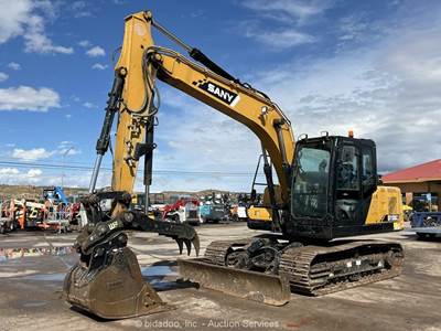 2019 Sany SY135C Excavator Trackhoe Crawler Aux Hyd Q/C Bucket Cab bidadoo