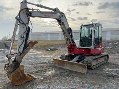 2019 Takeuchi TB280FR Hydraulic Excavator Thumb Blade Cab Q/C Aux Hyd bidadoo