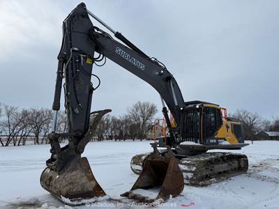 2022 Volvo EC300E Excavator Cab Aux Hydraulics Trackhoe Q/C Thumb Bucket bidadoo