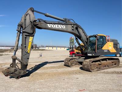 2018 Volvo EC350EL Hydraulic Crawler Excavator Cab Trackhoe Aux A/C Q/C bidadoo