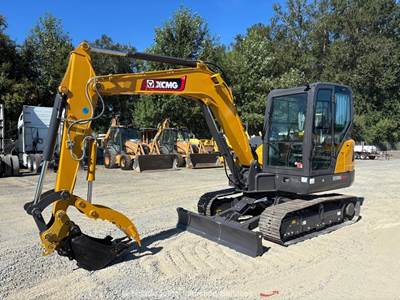 2025 XCMG XE60GA Excavator Trackhoe Dozer Aux Hyd Thumb Cab A/C Bucket bidadoo