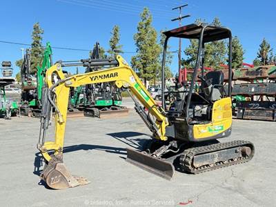 2017 Yanmar ViO 17-A Compact Excavator Trackhoe Bucket Blade Aux Hyd bidadoo