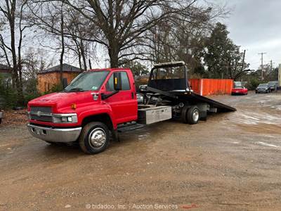2009 Chevrolet C5500 21' Flatbed Rollback Tow Truck Wrecker PTO bidadoo -Repair