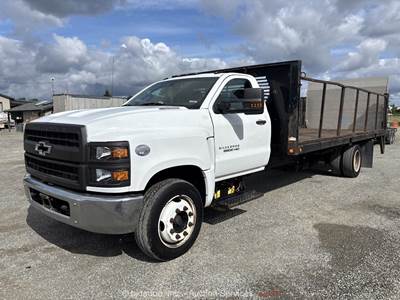 2019 Chevrolet Silverado 5500 HD 20' Stake Flatbed Truck A/T 6.6L Diesel bidadoo