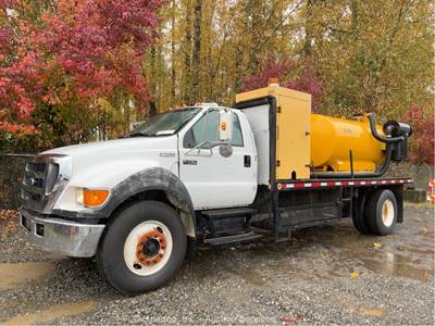 2007 Ford F750 Flatbed Vacuum Truck Vac-Tron Utility Tanker M/T CAT bidadoo