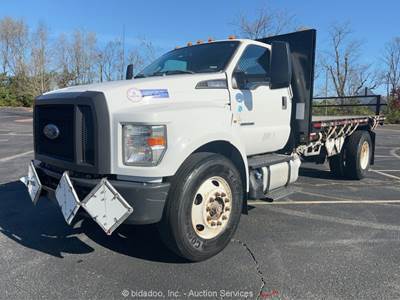 2016 FORD F-750 14' Morgan Flatbed Stakebed Delivery Truck 6.7 bidadoo