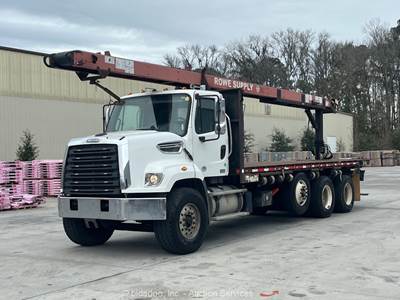 2016 FREIGHTLINER 108SD Tri/A 36’ Conveyor Flatbed Boom Truck Cummins bidadoo