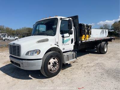 2018 Freightliner M2 23' S/A Flatbed Truck Cummins Diesel Liftgate A/T bidadoo