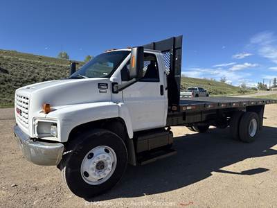 2003 GMC C7500 Commercial 20' Flatbed Delivery Truck Duramax Diesel M/T bidadoo