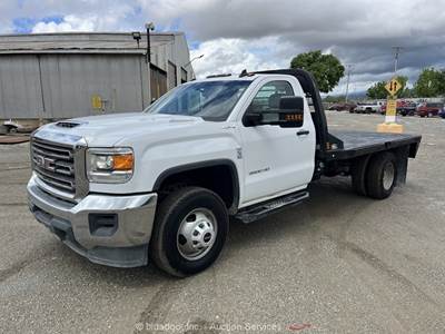 2019 GMC SIERRA 3500 HD 4x4 11' Flatbed Pickup Utility Truck Duramax bidadoo