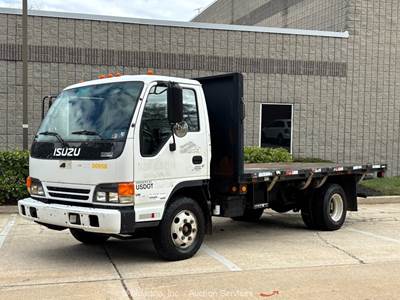 2005 ISUZU NPR S/A 14' Flatbed Stakebed Truck Diesel Tilt Cab A/T bidadoo