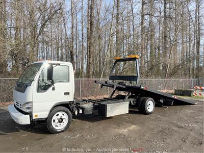 2006 Isuzu NQR Flatbed Rollback Car Hauler Tow Truck Winch 5.2L Diesel bidadoo