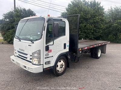 2017 ISUZU NQR 16' S/A Cab Over Flatbed Delivery Truck 4HK1TC A/T A/C bidadoo