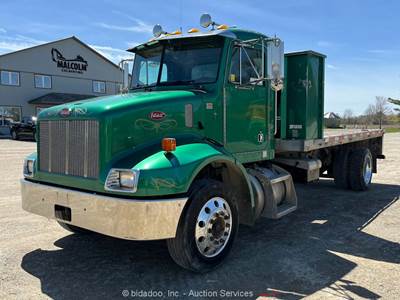 2005 Peterbilt 330 12' Flatbed Utility Truck Eaton Caterpillar Diesel bidadoo