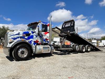 2020 Peterbilt 567 Tri/A 29' Rollback Flatbed Tow Truck PTO Cummins M/T bidadoo