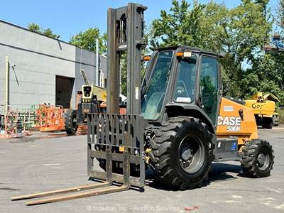 2018 Case 586H 6,000 lbs Rough Terrain Forklift Cab Lift Truck Diesel bidadoo