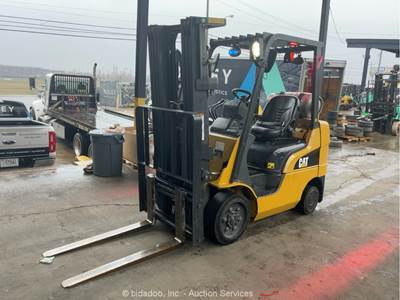 2018 Caterpillar 2C5000 5,000 lbs Warehouse Forklift Lift Truck LPG bidadoo