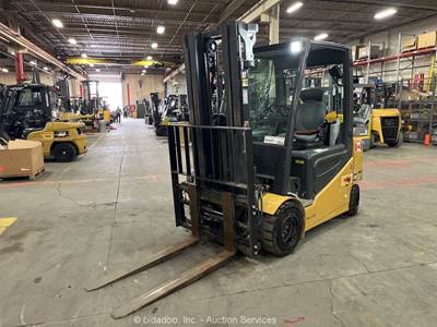 2017 Caterpillar 2EP6500 6,610 lbs Electric Forklift Lift Truck Cab bidadoo