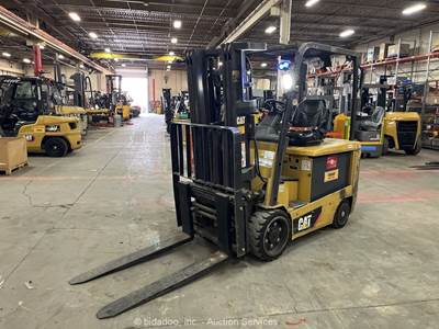 2017 Caterpillar EC30N2 5,600 lbs Electric Forklift Lift Truck 48V bidadoo