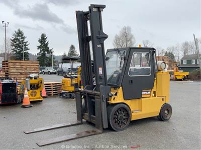 2013 Caterpillar GC70KS 14,000LB Enclosed Cab Forklift Lift Truck V6 LPG bidadoo
