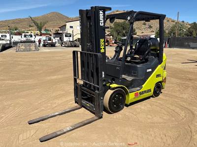 2023 Clark S25L 5,000 lbs Class Industrial Warehouse Forklift Truck LPG bidadoo
