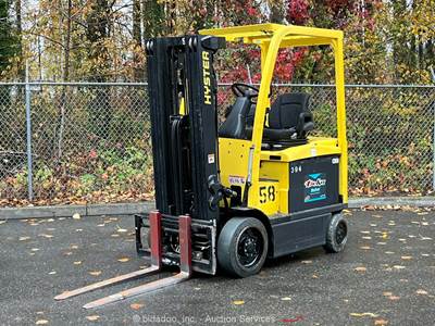 2014 Hyster E45XN-33 4,500 lb Electric Warehouse Forklift Lift Truck bidadoo