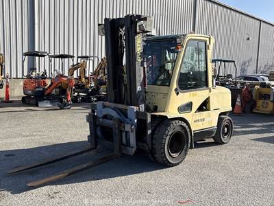 2004 Hyster H100XM 10,000 LB Class Forklift Rotating Forks Propane/LPG bidadoo