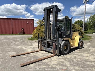Hyster H280XL 28,000 lbs Rough Terrain Forklift Truck Cab Perkins Diesel bidadoo
