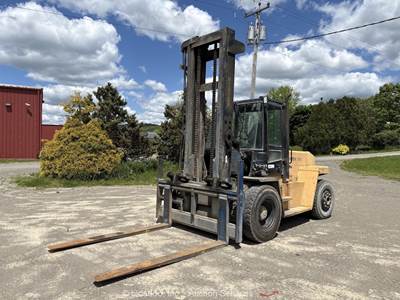 Hyster H280XL 28,400 lbs Rough Terrain Forklift Truck Cab Perkins Diesel bidadoo