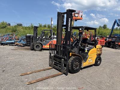 2020 Hyundai 35D-9 8,000 lbs Industrial Warehouse Forklift Truck Diesel bidadoo