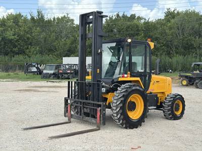 2022 JCB 930-4 T4 6,000 lbs 4WD Rough Terrain Forklift Cab Lift Truck bidadoo