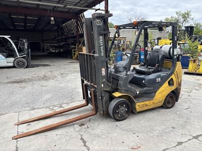 2018 Komatsu FG25ST-16 5,000 lbs Warehouse Forklift Lift Truck LPG SS bidadoo