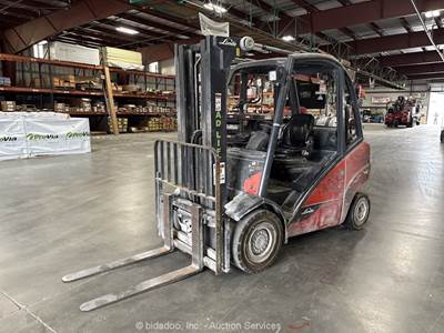 2017 Linde H30T 6,000 lbs Warehouse Forklift Lift Truck LPG 3 Stage Mast bidadoo
