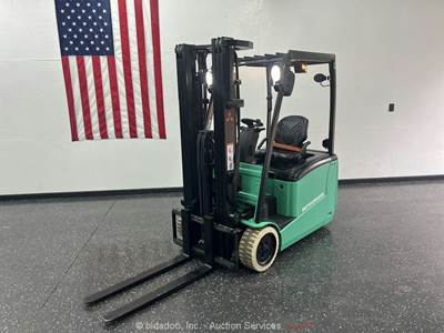 2019 Mitsubishi FB18PNT 1,100 lbs Electric 3 Wheel Electric Forklift bidadoo