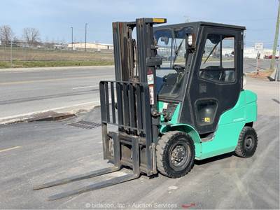 2016 Mitsubishi FG25N 5,000 lbs Industrial Warehouse Forklift Truck Cab bidadoo