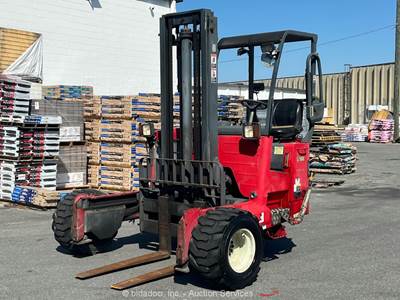 2014 MOFFETT M55 5,500 lbs Rough Terrain Forklift Truck Mounted Kubota bidadoo