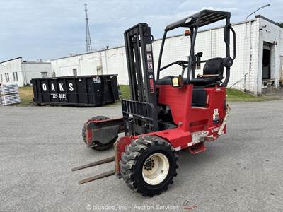 2010 Moffett M55 5,500 lbs Rough Terrain Forklift Lift Truck Mounted bidadoo