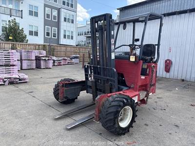 2013 Moffett M55 5,500 lb Rough Terrain Truck Mounted Forklift Kubota bidadoo