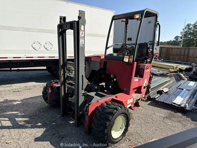 2012 Moffett M55 5,500 lbs Rough Terrain Forklift Truck Mounted bidadoo -Repair