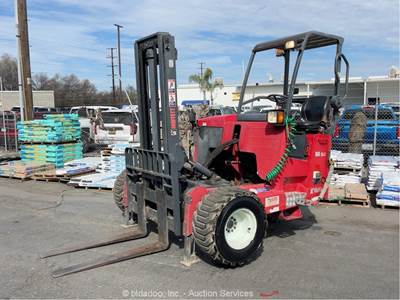2015 Moffett M8 55.3 5,500lb Rough Terrain Forklift Truck Mounted Kohler bidadoo
