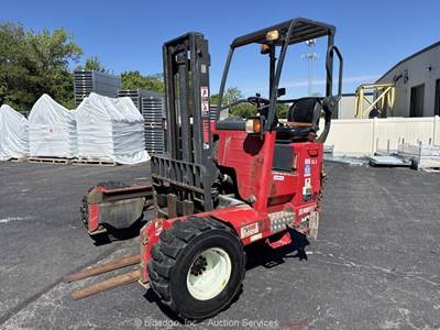 2015 Moffett M8 55.3 5,500 lbs Rough Terrain Truck Mounted Forklift bidadoo