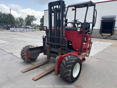 2015 Moffett M8 55.3 5,500 lbs Rough Terrain Truck Mounted Forklift bidadoo