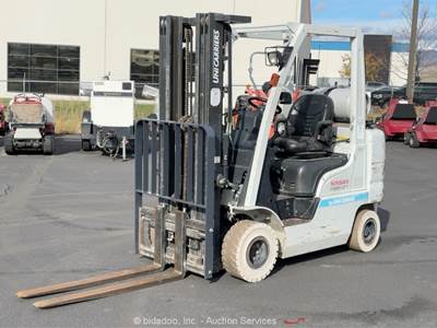 2013 Nissan MAP1F2A25LV 4,350 lbs Industrial Forklift Pallet Lift Truck bidadoo