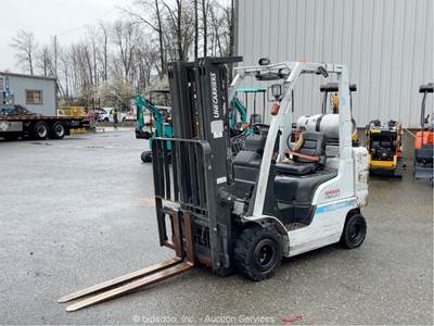 2013 Nissan MAP1F2A25LV 4,350 lbs Industrial Forklift Pallet Lift Truck bidadoo